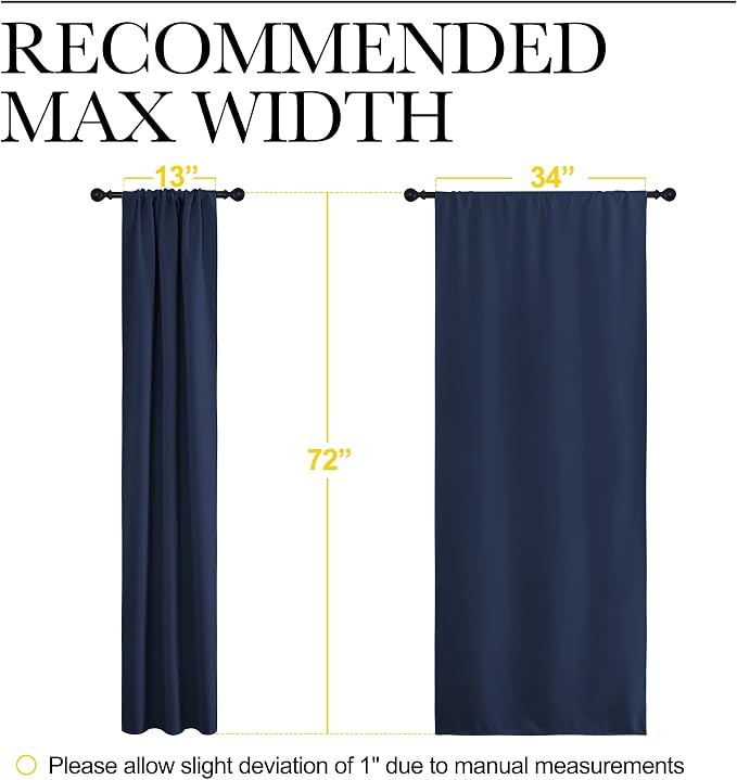 NICETOWN Blackout Curtains for Living Curtains, Home Decorations Thermal