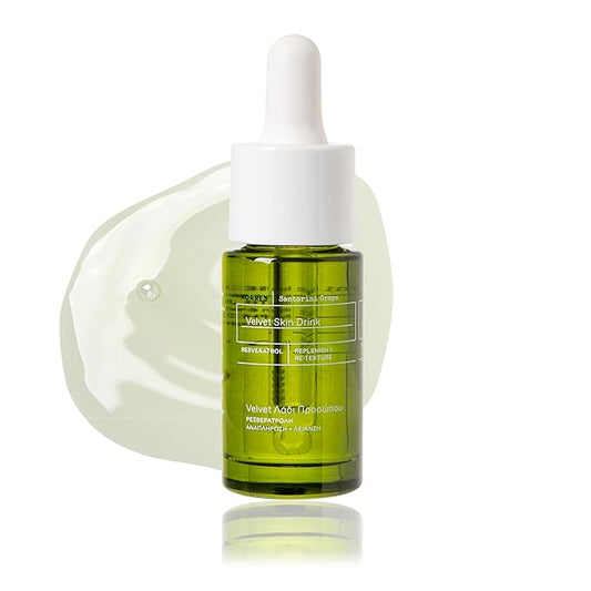 KORRES Santorini Grape Velvet Skin Drink, Hydrating Serum With Resveratrol, Grape Extract And Grape Seed Oil For Skin Care, Antioxidant Rich Face Oil To Support Smooth And Replenished Skin, 0.5 Fl Oz