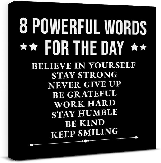 Inspirational Wall Decor, Motivational Canvas Painting Wall Art