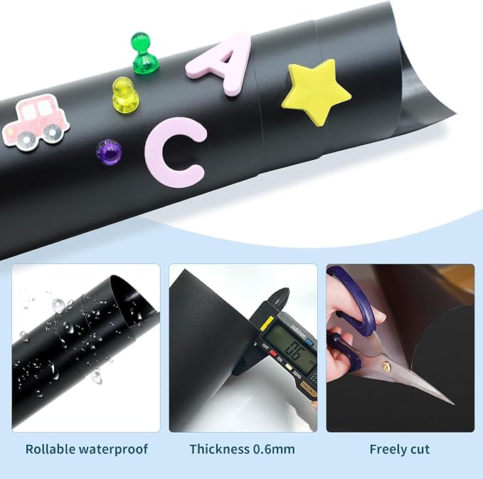 Magnetic Chalkboard Contact Paper, Magnetic Black Board Wall Decal