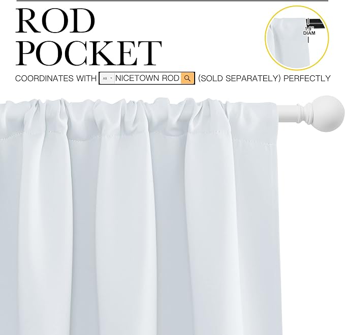 NICETOWN Bedroom Window Curtain Panels