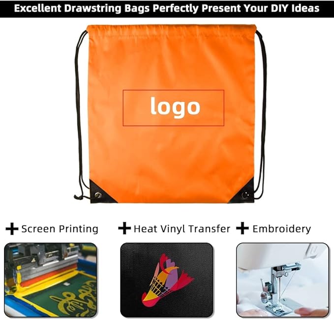 GoodtoU Drawstring Backpack Bulk, 100 Pcs Draw String Bags Cinch Bag Drawstring Gym Bag Sackpack Drawstring Bags for Women Men, 10 Colors