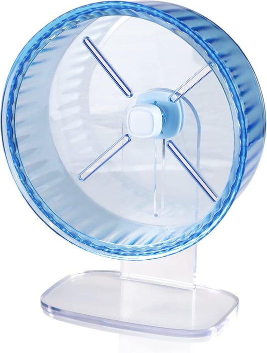 9In Hamster Wheel, Adjustable Chinchilla Wheel, Silent Spinner for Dwarf Syrian Gerbils Mice and Other Small Size Pets (9 Inch, Blue)