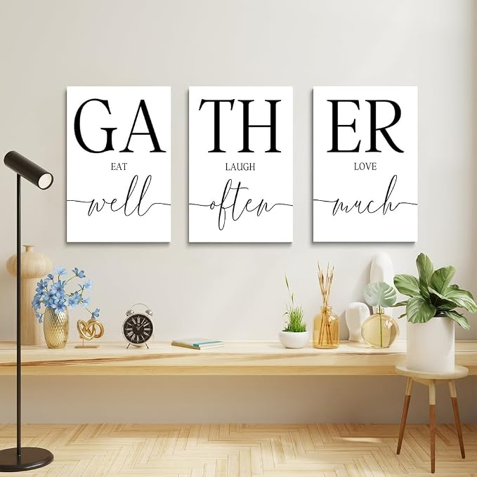 GUBIYU Rustic Farmhouse Wall Art Set of 3