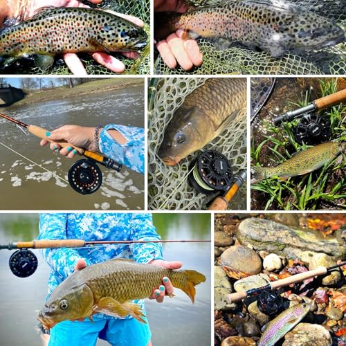 Aventik HVCE Graphite Fly Reel Center Drag System Classic III Graphite 3/4, 5/6, 7/8wt Large Arbor Freshwater Fly Fishing Reels - size: 3/4, style: Only Reel