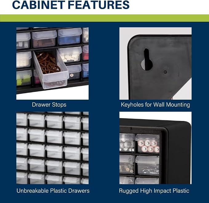 Akro-Mils 64-Drawer Plastic Drawer Storage Cabinet