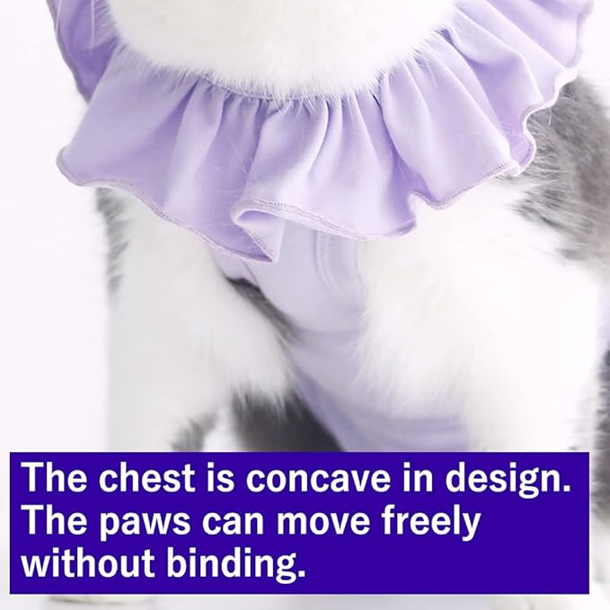Cat Recovery Suit for Abdominal Wounds and Skin Diseases,Breathable Surgical Recovery Shirt After Surgery Wear Anti Licking Wounds,E-Collar Alternative for Female Cats Kitten(RSC01-orange-m)
