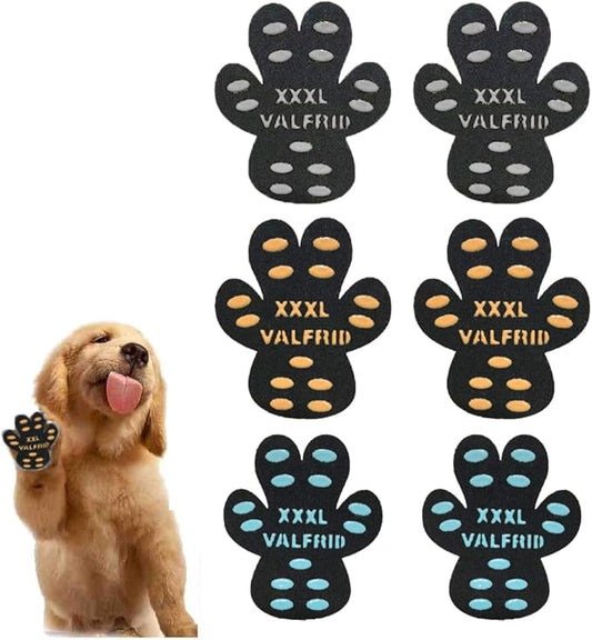 Dog Paw Pads Anti-Slip Paw Protector,15 Sets-60 Pads Keeps Dogs from Slipping On Hardwood Floors,Traction Control Non-Skid Stronger Adhesive for Senior Dogs and Weak Paws Multicolor XXXL