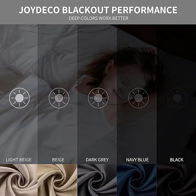 Joydeco Chocolate Custom Solid Single Blackout Curtain for Bedroom and Living Room, Grommet Thermal Insulated Room Darkening Curtain 1 Panel (Custom Size,Chocolate)