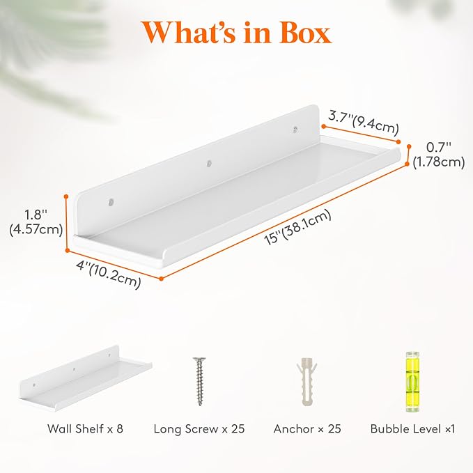 Lifewit Floating Shelves for Bathroom, Acrylic Wall Organizer for Perfume