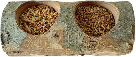 Apple Wood Feeding Bowl for Small Animals, Food Dish for Guinea Pig, Chinchilla Parrots