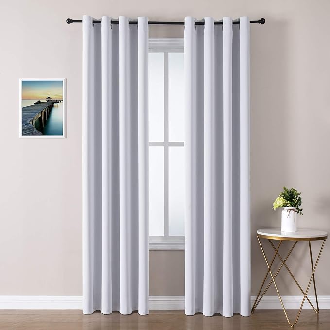 ChrisDowa Room Darkening Curtains 108 Inches Long 2 Panels Set