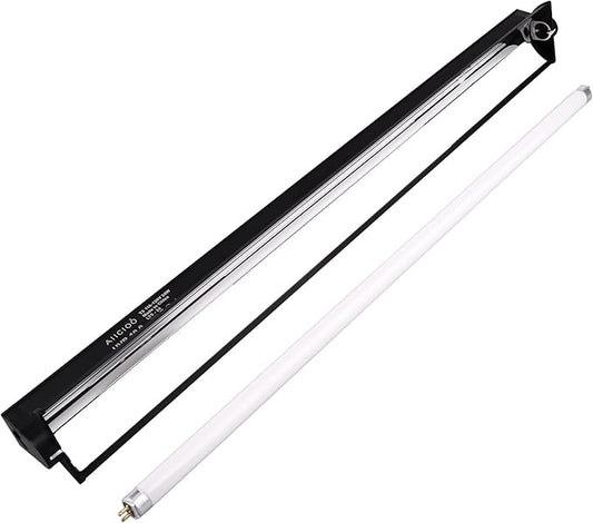 Aiicioo T5 UVB Lighting Combo Kit - Desert 10.0 Terrarium Hood Light Fixture & High Output T5 HO UVB Bulb for Reptiles Chameleon Gecko (22Inch 24W)