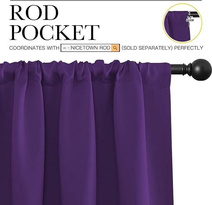 NICETOWN Blackout Draperies Curtains 84 Long