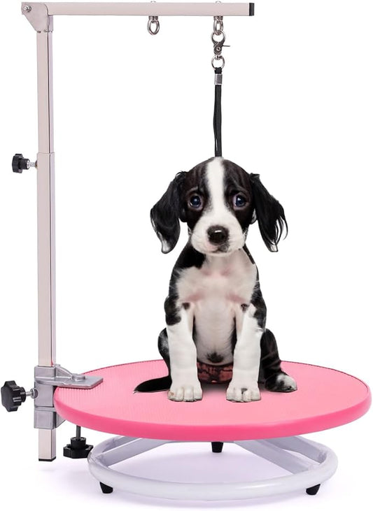 Dog Grooming Table for Dogs at-Home - 360 Rotating Medium Small Dog Grooming Table Adjustable Grooming Arm Includes Grooming Arm, Loop Noose