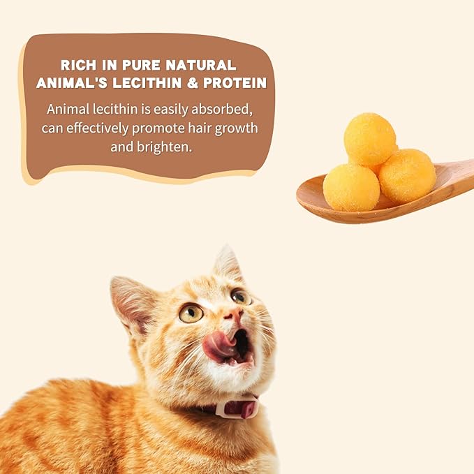 Freeze Dried Cat and Dog Treats, Limited Ingredient Quail Egg Yolk Healthy Tasty Snacks for Training (4.6 Ounce)