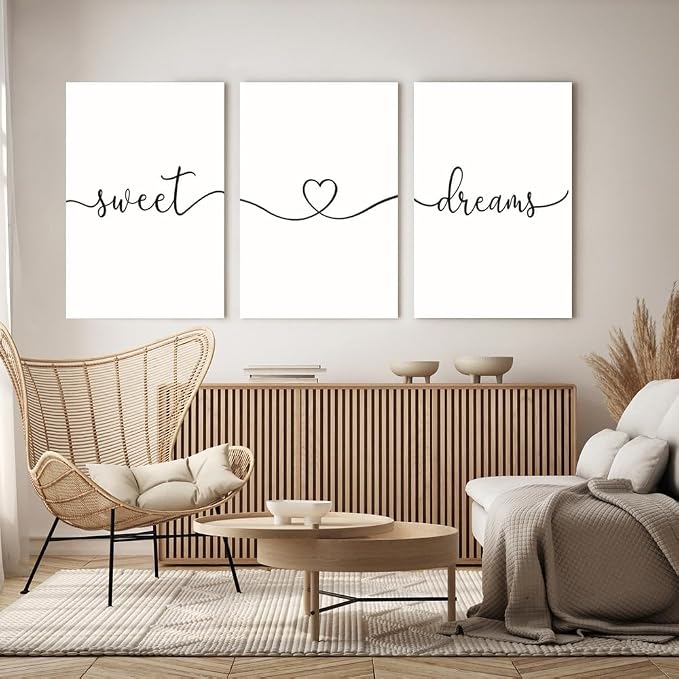 GUBIYU Sweet Dreams Wall Art Above Bed