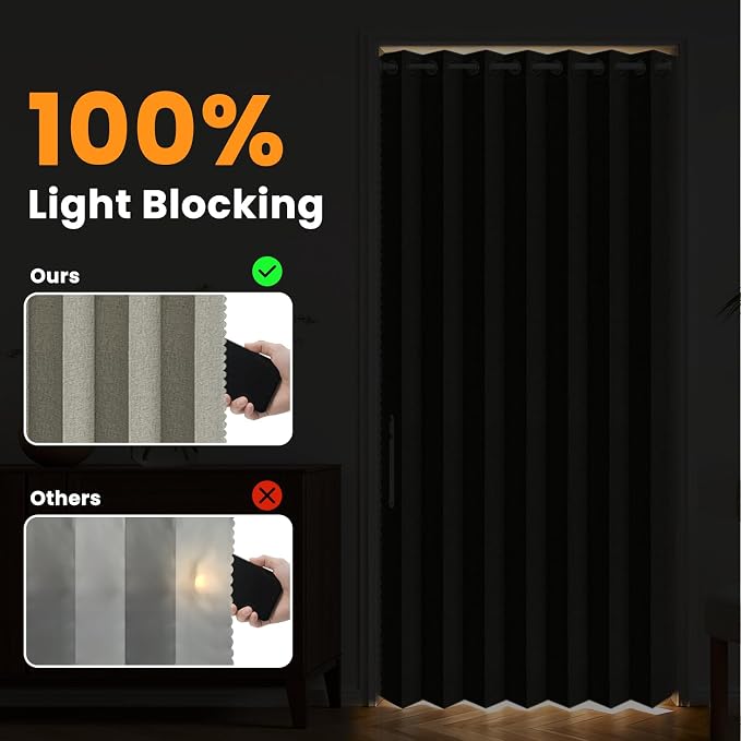 AJAZZ Blackout Accordion Door Interior