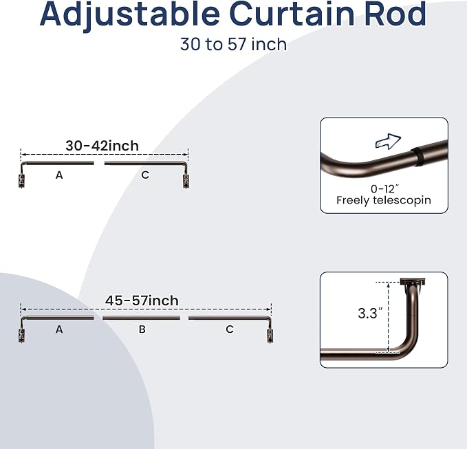 ENJOYBASICS Blackout Curtain rod