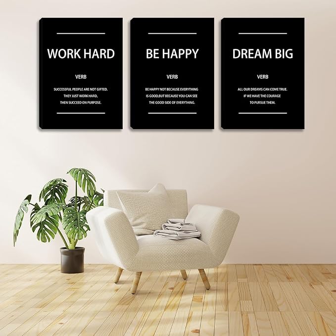 Motivational Affirmation Wall Art Inspirational Poster Prints Encourage Office