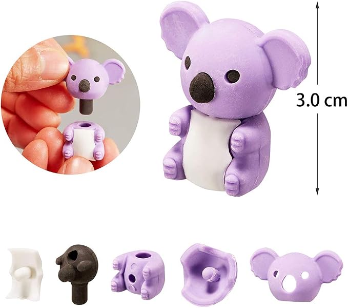 URSKYTOUS 35Pcs Animal Erasers Desk Pets for Kids,Classroom Prizes | Bulk Pencil Puzzle Erasers for Back to School,Treasure Chest,Goodie bag stuffers,Easter Egg Fillers,Stocking Stuffers