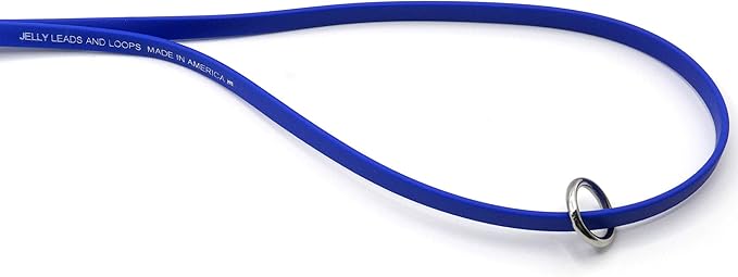 Jelly Pet Grooming Loops 3/8'' x 18'' W/Ring (Royal Blue) | Made in The USA