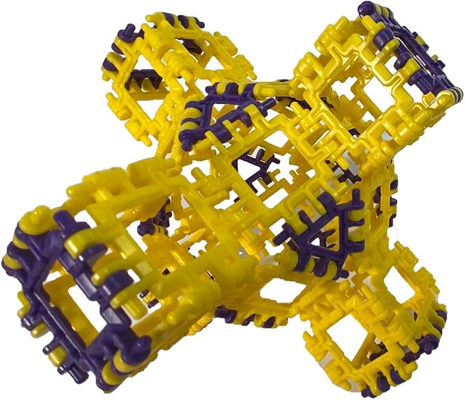 That Hinge Toy 150 Piece Age 7+ STEM Kids Building Toy - Dinosaurs + More | Purple + Green Creative Sensory Construction Tiles - Open Ended Play Gift Boys + Girls - Classroom Homeschool Manipulatives