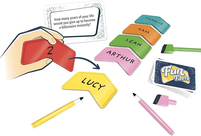 Fun Facts Party Game - Learn Surprising Facts About Friends and Family! Engaging Cooperative Game for Kids & Adults, Ages 8+, 4-8 Players, 30 Minute Playtime, Made by Repos Production