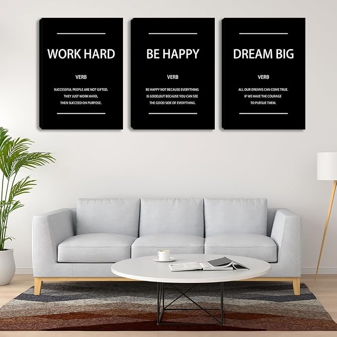 Motivational Affirmation Wall Art Inspirational Poster Prints Encourage Office
