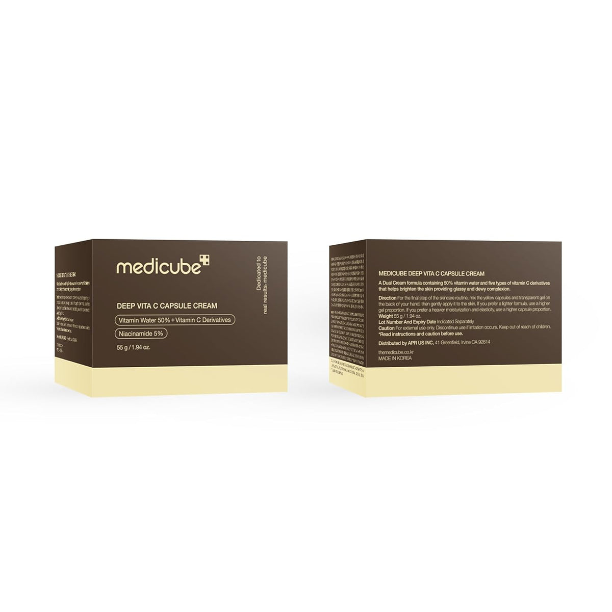 medicube Deep Vitamin C Golden Capsule Face Moisturizer - Liposome Capsules For Wrinkles, Skin Radiance - Transparent Gel for Glow Hydration - Korean Skin Care 1.94 oz