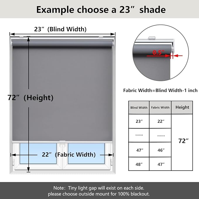 Cordless Roller Shades Blackout Blinds