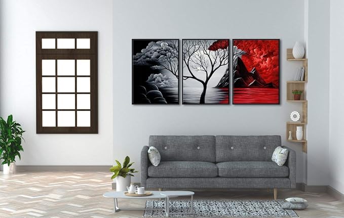 Wieco Art Extra Large Size Framed Canvas Art Prints Wall Art the Cloud Tree