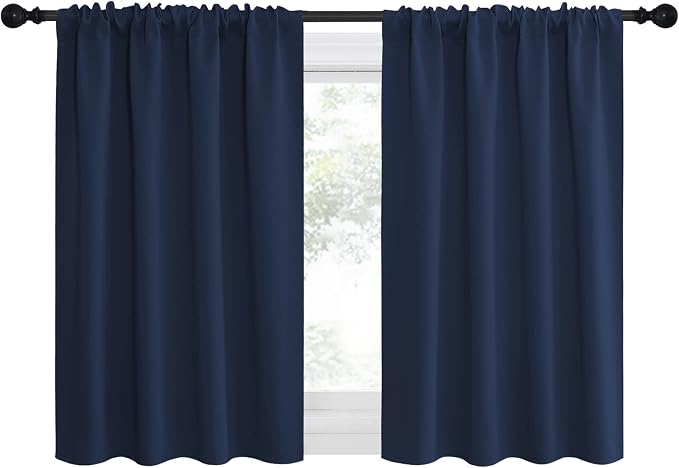 NICETOWN RV Blackout Curtains for Camper Windows, Kitchen Curtains, Short