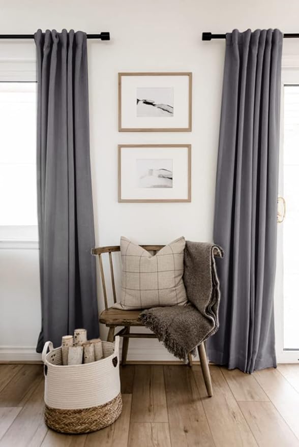 100% Blackout Shield Linen Blackout Curtains