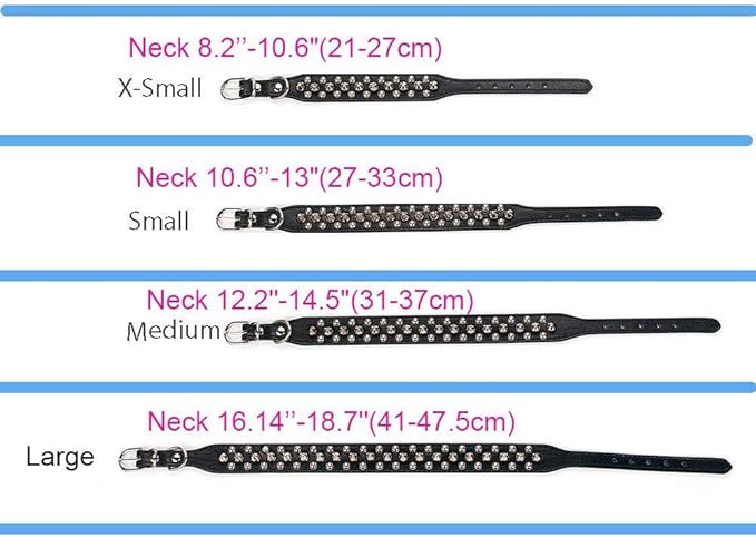 Spiked Dog Collar Soft Pu Leather Mushrooms Rivet Spike Studded Puppy Adjustable Pet Collars for Small Breeds (L, Grey1)