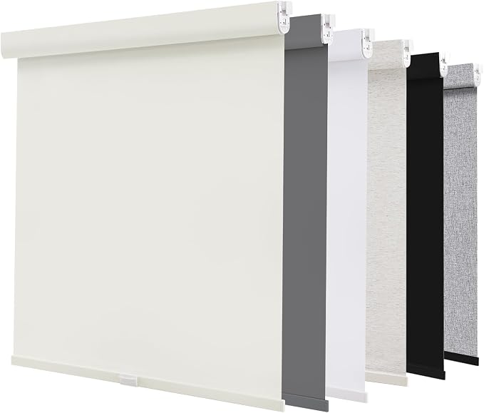AOSKY No Drill Cordless Blackout Roller Shades