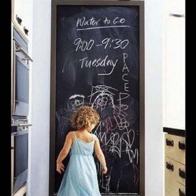 Chalkboard Contact Paper Wall Sticker 2 ft. x 9.9 ft. DIY Adhesive Blackboard