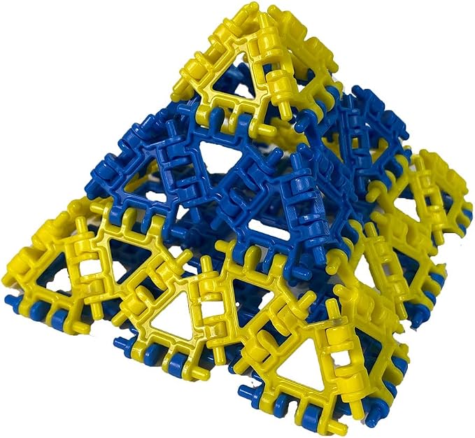 That Hinge Toy 82 Piece Age 7+ STEM Kids Building Toy - Animals + More | Blue + Pink Creative Sensory Construction Tiles - Open Ended Play Gift Boys + Girls - Classroom Homeschool Manipulatives