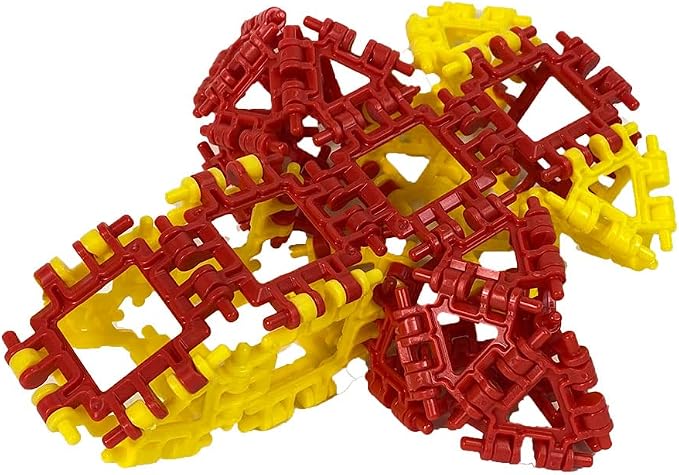 That Hinge Toy 82 Piece Age 7+ STEM Kids Building Toy - Animals + More | Yellow + Purple Creative Sensory Construction Tiles - Open Ended Play Gift Boys + Girls - Classroom Homeschool Manipulatives