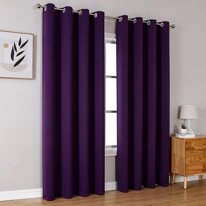 ChrisDowa Blackout Curtains 102 Inches Long 2 Panels Set