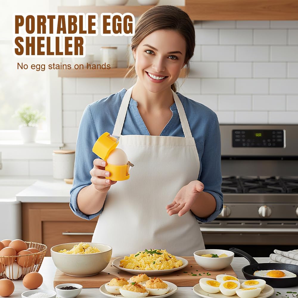 2026 New Egg opener, Egg Shell Separator for Raw Eggs Gadgets Cracker Tool, Upgrade Stainless Steel Egg Cutter Egg Cracker Tool Multifunctional Egg Cutter Multipack (2, Orange)