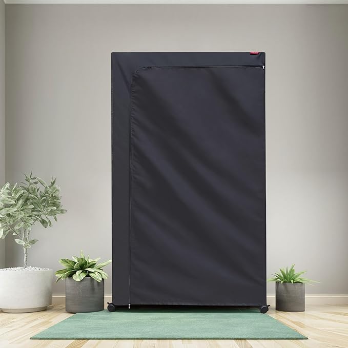 Wire Shelf Cover Storage Rack Cover Dust Protective Heavy-Duty,The Two-Way Zipper Design can be Opened up, Down, or All for Easy Access,36.2" Wx20.5 Dx60 H (No Shelves,Black)