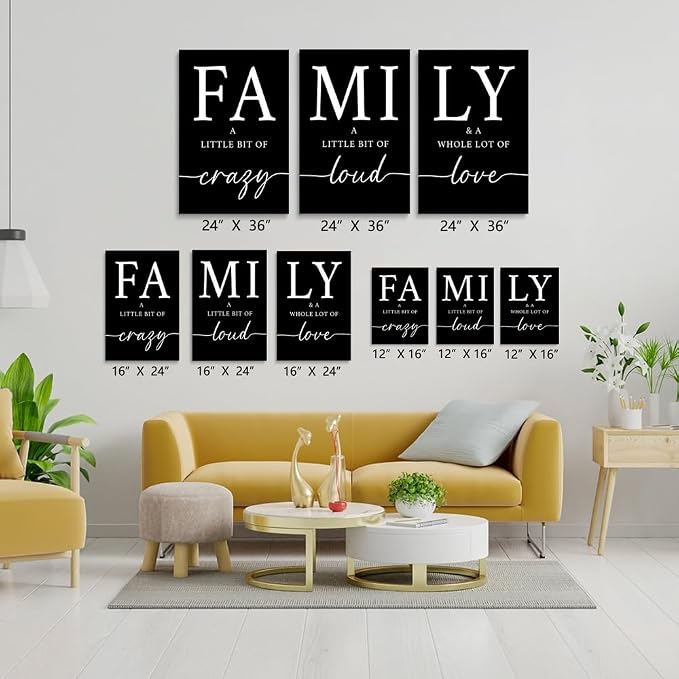 GUBIYU Black Family Home Wall Decor