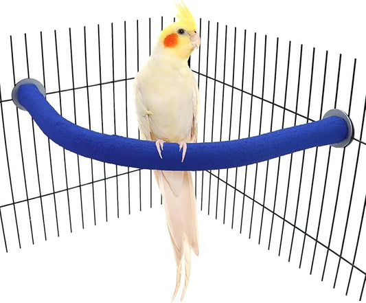 Wontee Bird Perches Bird Cage Sand Perch Stand for Budgies Parakeets Cockatiels Conures (Random Color) (90 Degrees)