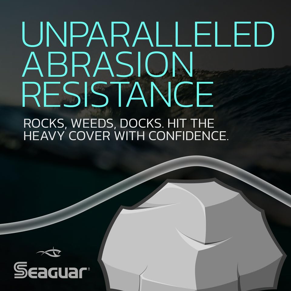 Seaguar AbrazX Freshwater Abrasion Resistant Fluorocarbon Fishing Line for Docks, Rocks, Weeds, & Logs - Multiple Sizes - style: 20lbs/1000yds