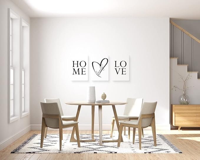 GUBIYU Home Love Wall Decor Set of 3 Prints