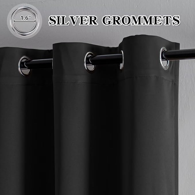 IGEMAEVE Blackout Sliding Door Curtains 84 Inch Length, Extra Wide Room Divider