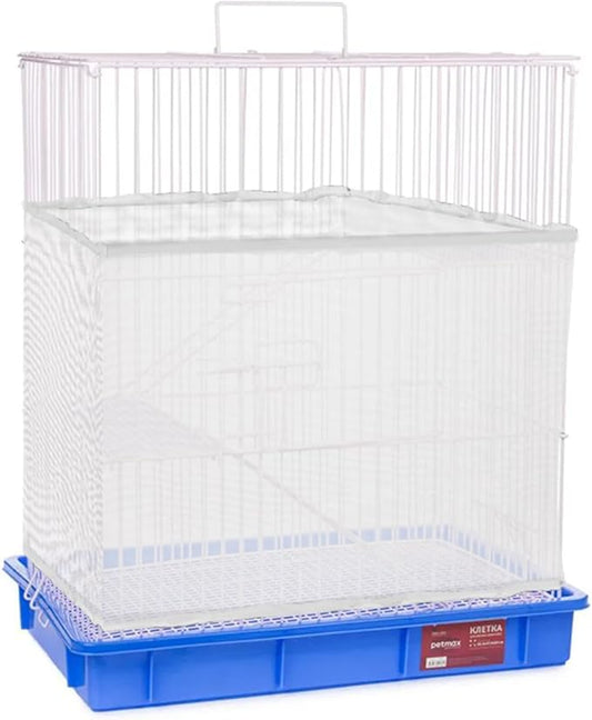 Sibba Bird Cage Seed Catcher Airy Gauze Guard Catcher Parrot Nylon Mesh Net Cover Soft Universal Birdcage Elastic Cage Net Stretchy Skirt Accessories Net Covers Pet Supplies (White)
