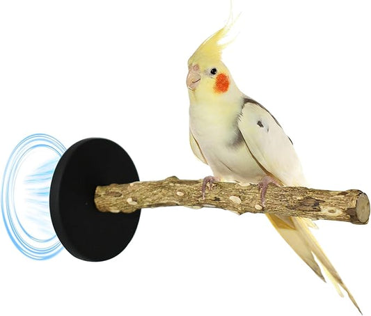 ASOCEA Bird Perch Bird Stand with Magnet,Portable Parrot Training Stick Natural Wood for Parrots,Parakeet,Lovebird,Cockatiels,Budgies-Strong Magnet Mount for Any Iron Surfaces