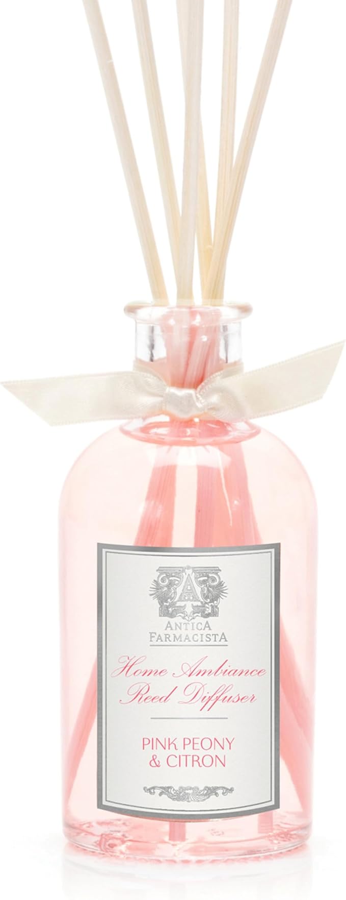 Antica Farmacista Home Ambiance Diffuser - Long-Lasting Reed Scent Diffuser - Luxury Room Freshener Gift - Pink Peony & Citron, 3.4 fl oz